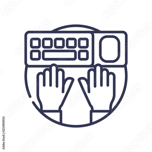 Illustration of hands on a keyboard and mouse, symbolizing user-friendly design.