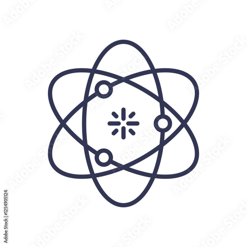 Atomic structure symbolizing the core of thought and knowledge.