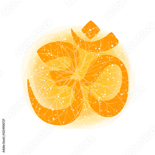 Om or Aum Indian sacred sound. The symbol of the divine triad of Brahma, Vishnu and Shiva. The sign of the ancient mantra. Om symbol sign on white background. Sun Sunburst