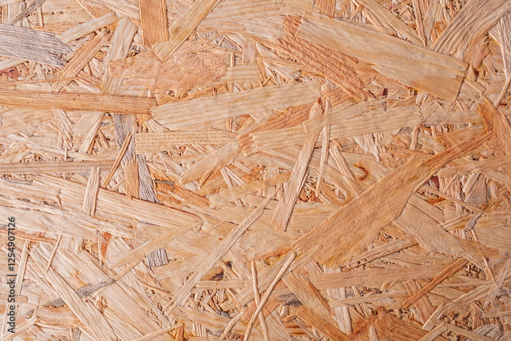 Brown wooden background with rough texture. OSB panel. Wooden surface. Brown wooden background with rough texture. OSB panel. Wooden surface.