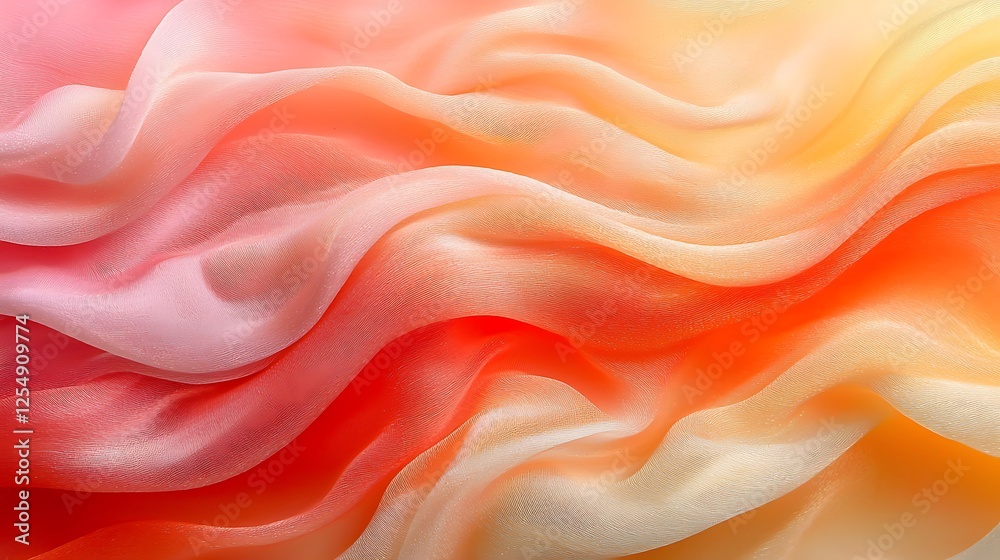 Fototapeta premium Abstract macro of candle wax melting in soft yellow and orange gradients creating a calming texture