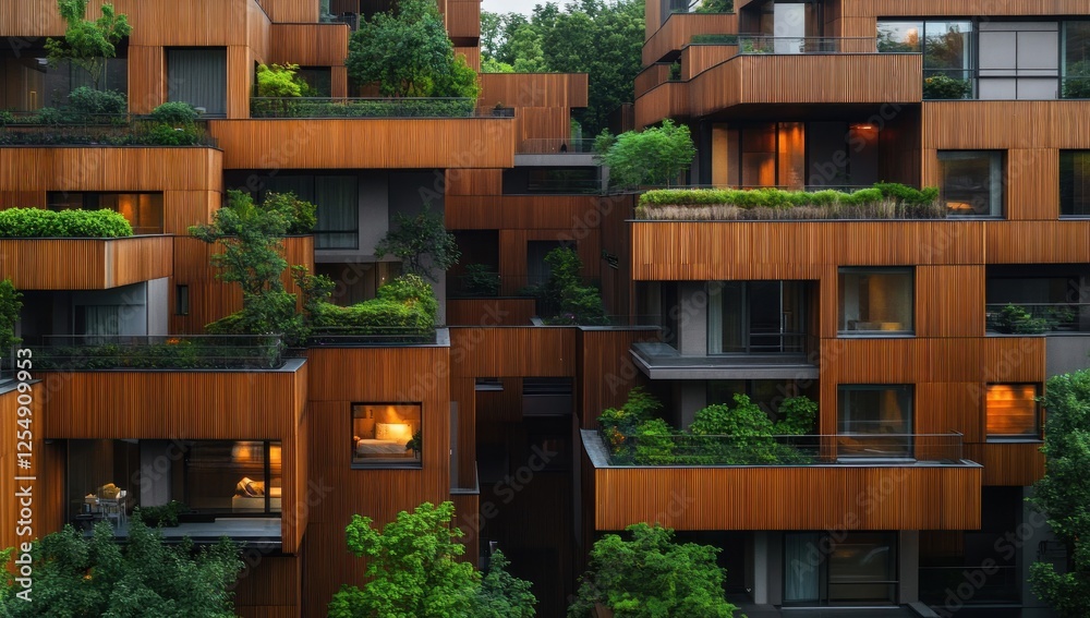 Fototapeta premium Sustainable Modern Architecture: Green Building Design