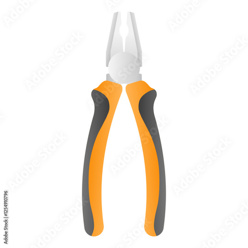 Pliers Repair Equipment Vector. Hand Tools Pliers Icon. Work Tools Pliers Elements.