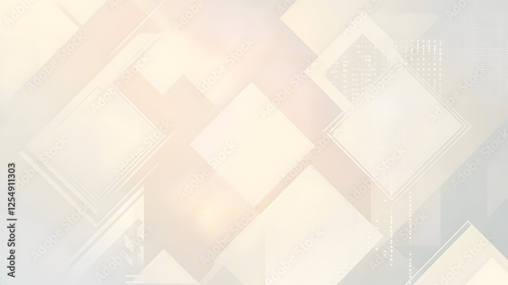 Obraz premium Abstract geometrical shapes float gently in a hazy composition
