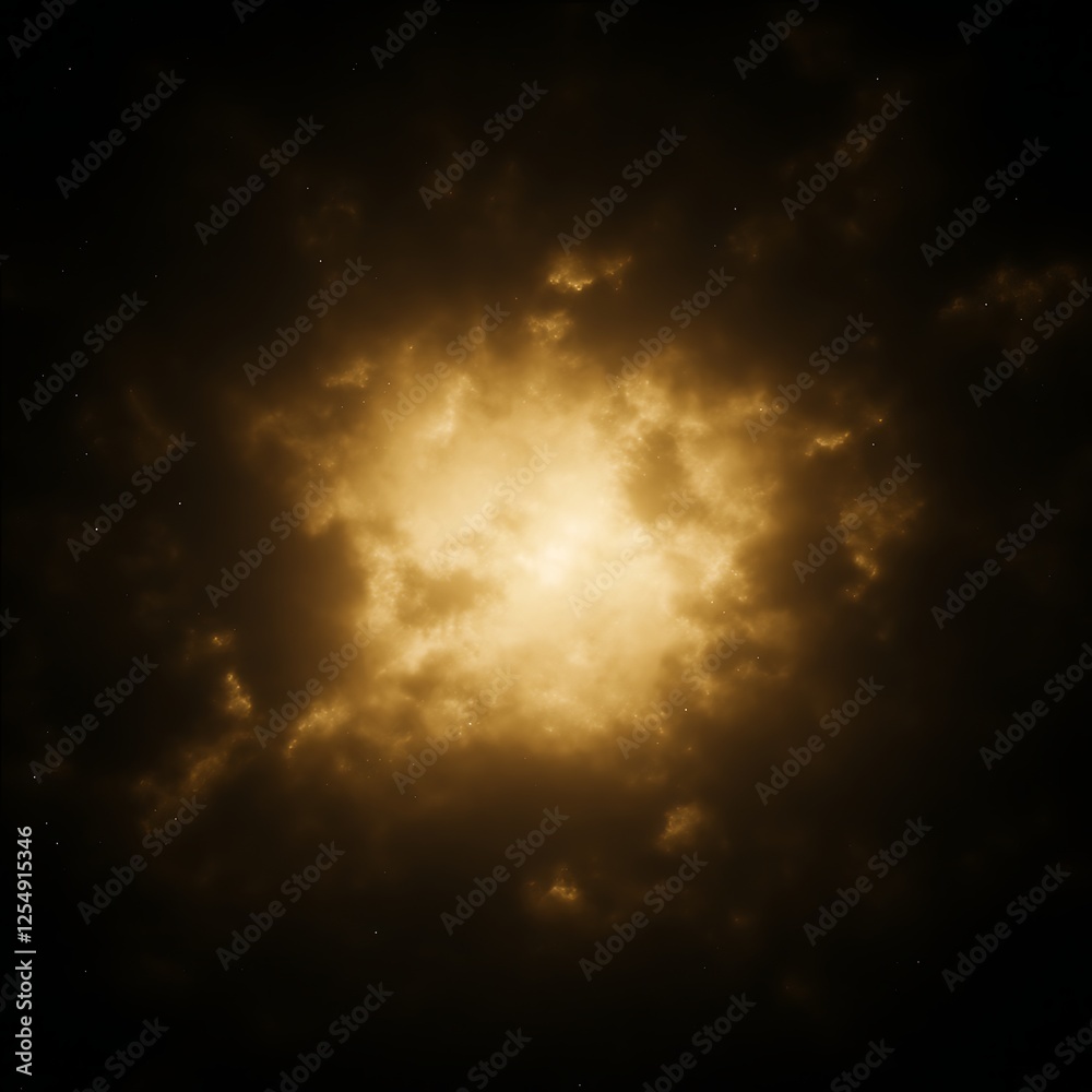 Obraz premium Celestial Radiance An Ethereal Burst of Light Through Darkening Clouds Mysterious Heavenly Sphere Scenery