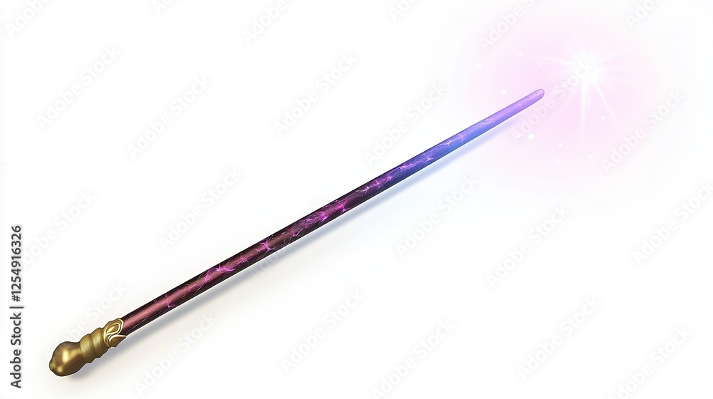 Magic Wand on White Background: Tool of the Artist and Magician Magic Wand on White Background: Tool of the Artist and Magician