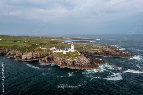 Aerial View of Fanad Head, County Donegal, Ireland  photo