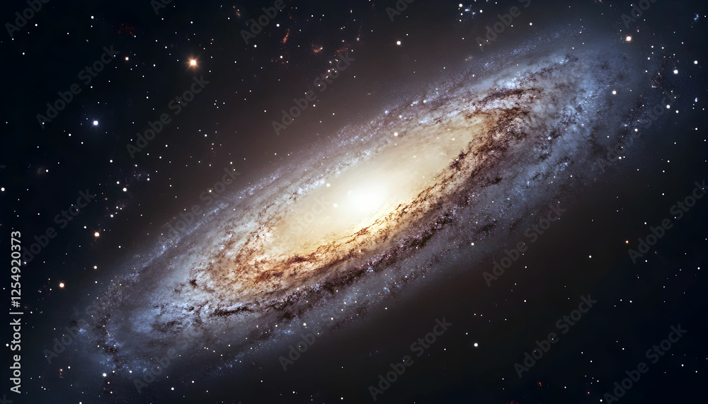 Naklejka premium Realistic galaxy background