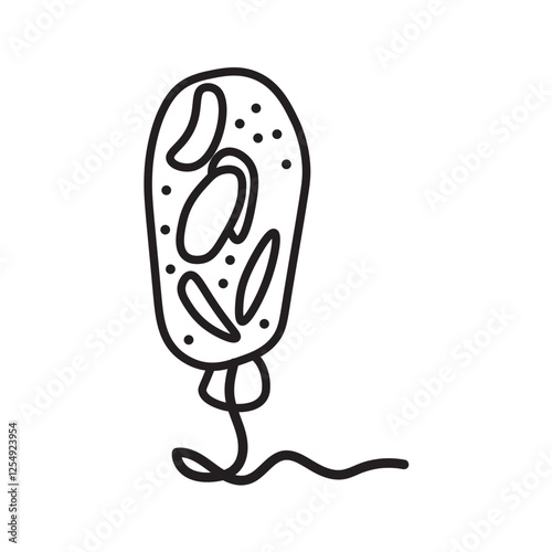 Gymnodinium dinoflagellates line icon