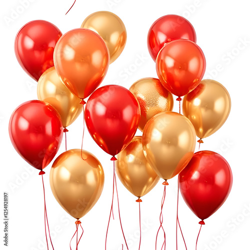 Colorful Party Balloons Floating for Celebration


