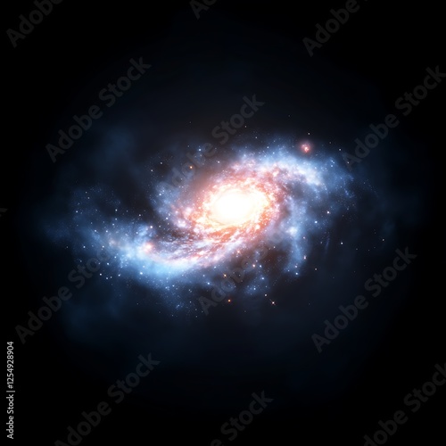 Cosmic Nebula Cloud Burst in Deep Space Galaxy Cluster Phenomenon Stellar Light Formation Background photo