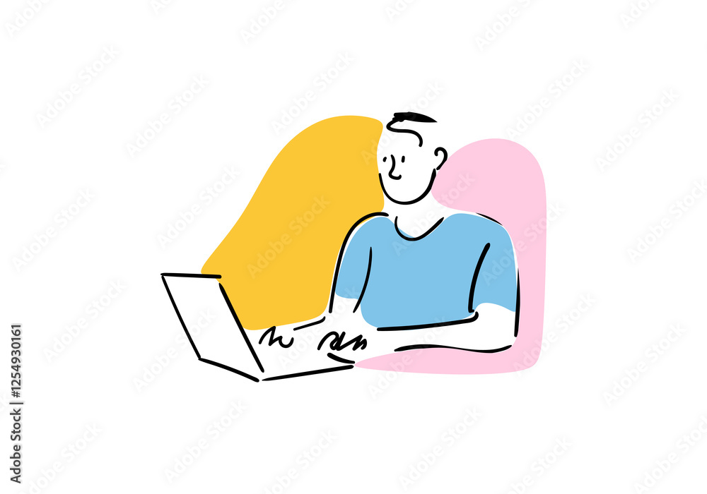 a laptop with a business diagram, representing work, productivity, and digital analysis. a laptop with a business diagram, representing work, productivity, and digital analysis.