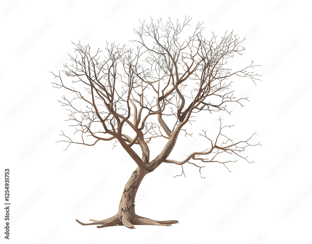 Vector illustration, dry tree, cut-out backgrounds, leafless tree, barren tree, isolated dry branches, nature concept, minimalistic design, empty tree silhouette, eco-friendly graphics Vector illustration, dry tree, cut-out backgrounds, leafless tree, barren tree, isolated dry branches, nature concept, minimalistic design, empty tree silhouette, eco-friendly graphics