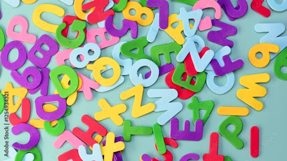 background of numbers and english letters