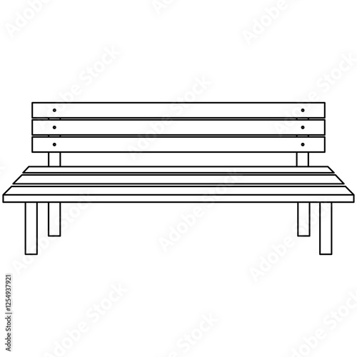 outline style Wooden Chair in garden