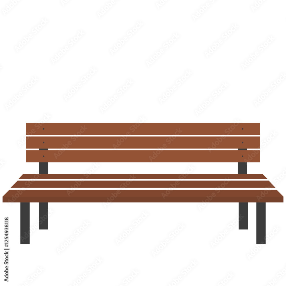 illustration of Wooden Chair in garden illustration of Wooden Chair in garden
