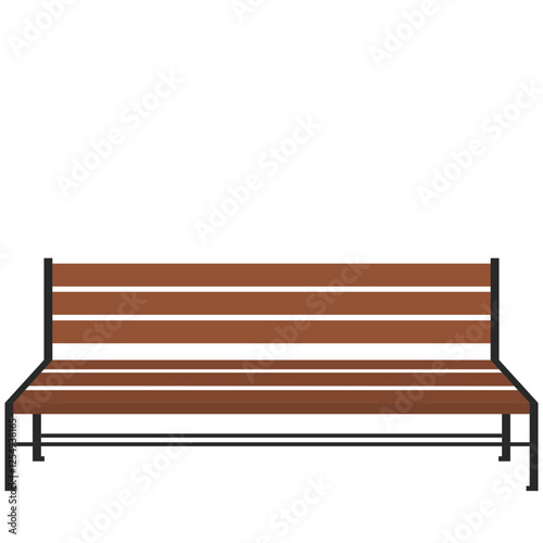 illustration of Wooden Chair in garden