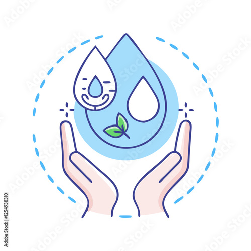 water conservation icon, water conservation vector illustration-simple illustration of water conservation, perfect for water conservation logos and icons photo