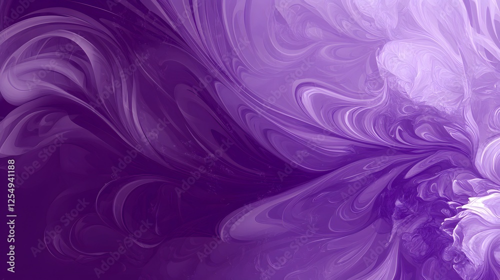 Abstract waves in varying shades of violet converge elegantly Abstract waves in varying shades of violet converge elegantly