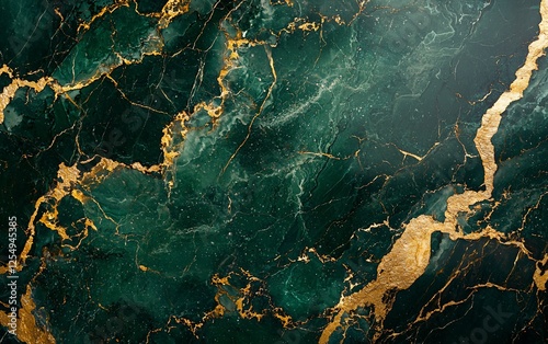 Dark green marble texture with gold veins. (12)