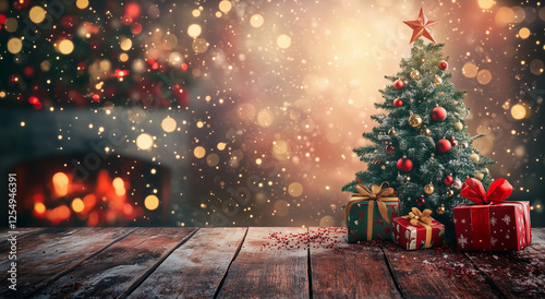 christmas tree and gifts