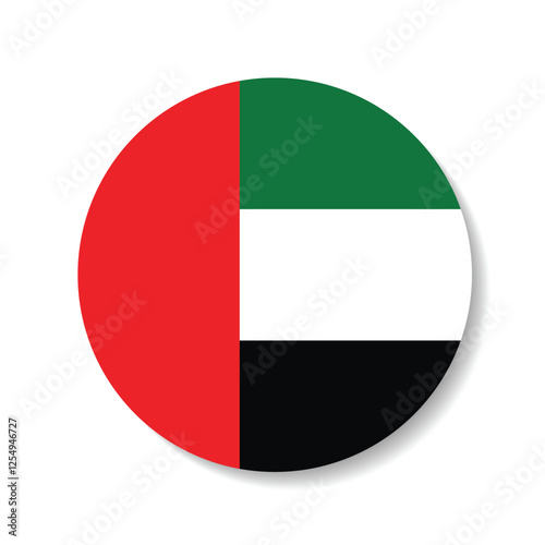 Free Download United Arab Emirates circle flag logo icon digital vector illustration - GFXLoad