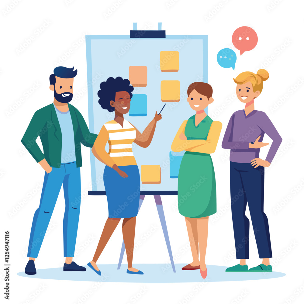 business workshop concept vector cartoon illustration on a white background business workshop concept vector cartoon illustration on a white background