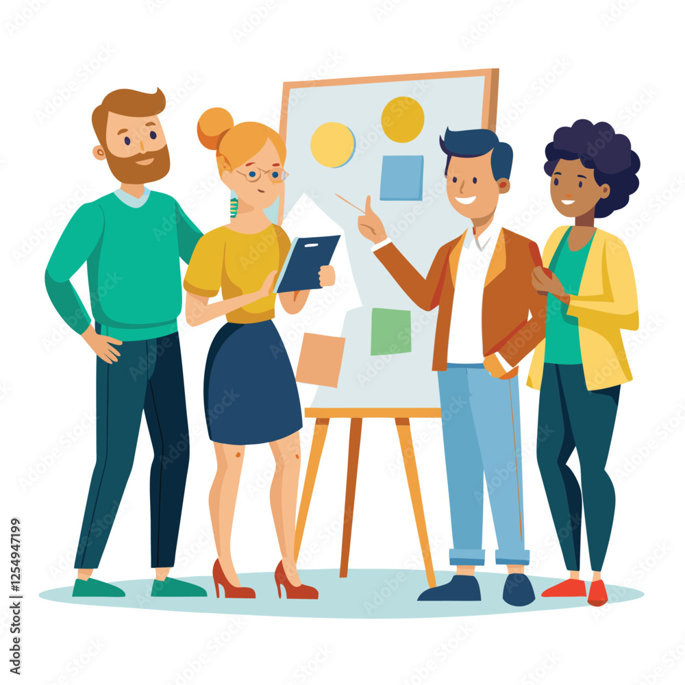 business workshop concept vector cartoon illustration on a white background business workshop concept vector cartoon illustration on a white background