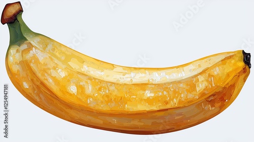 Ripe banana isolated on white background photo