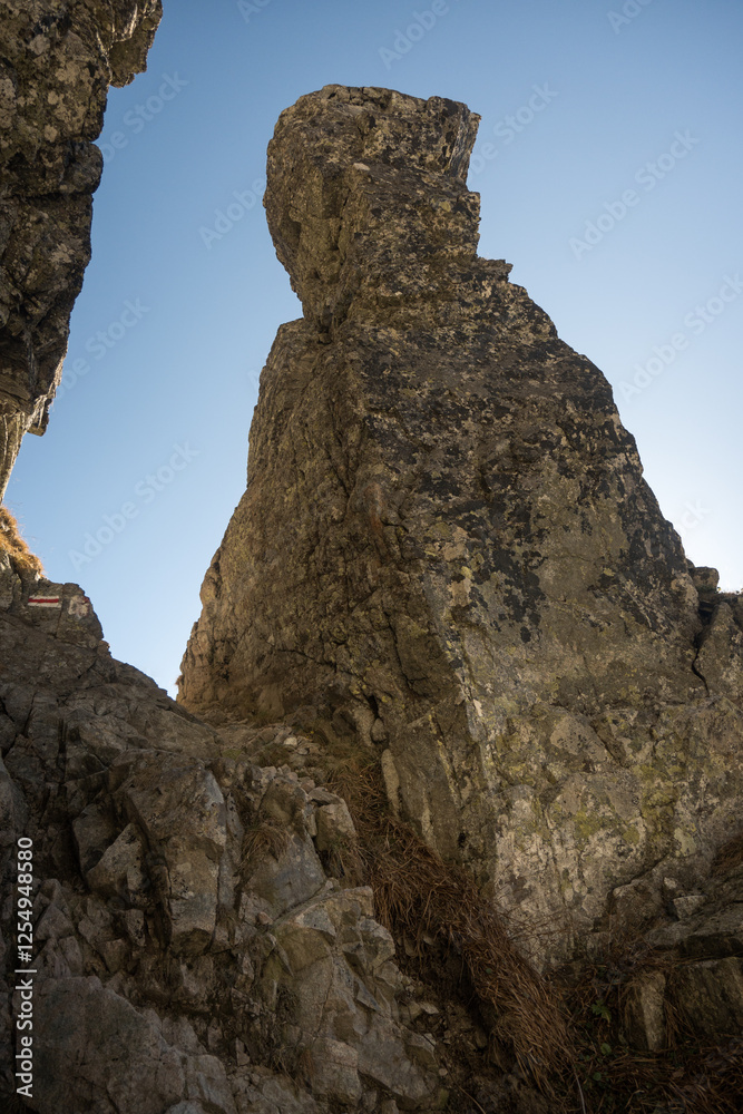 Mountain landscape of the High Tatras, Poland, Orla Perć.