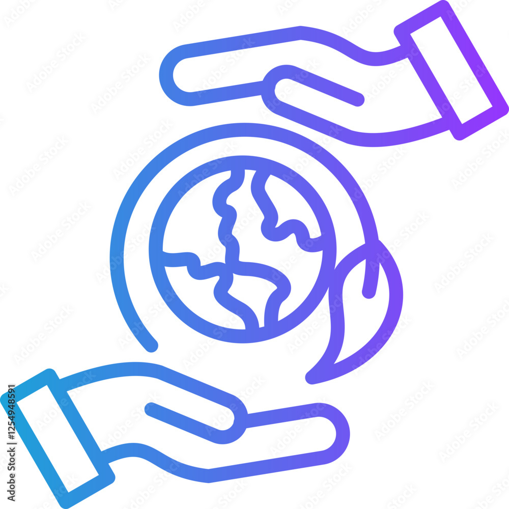 Corporate Responsibility line gradient icon Corporate Responsibility line gradient icon