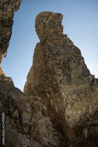 Obraz na płótnie Mountain landscape of the High Tatras, Poland, Orla Perć.
w salonie