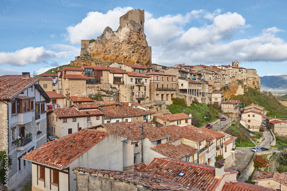 Picturesque medieval village of Frias. Burgos Castilla y Leon. Spain