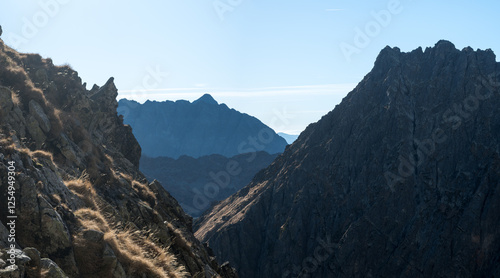 Obraz na płótnie Mountain landscape of the High Tatras, Poland, Orla Perć.
w salonie