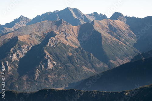 Obraz na płótnie Mountain landscape of the High Tatras, Poland, Orla Perć.
w salonie