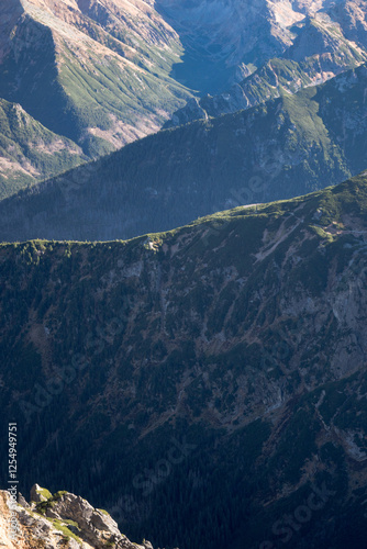Obraz na płótnie Mountain landscape of the High Tatras, Poland, Orla Perć.
w salonie