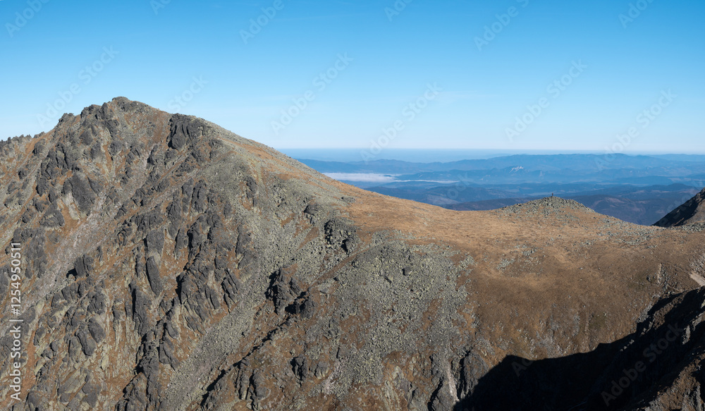 Mountain landscape of the High Tatras, Poland, Orla Perć.