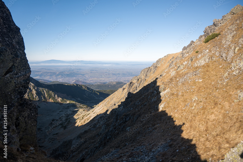 Mountain landscape of the High Tatras, Poland, Orla Perć.