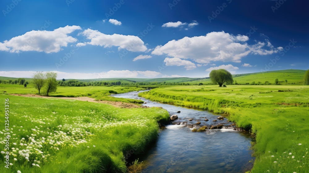 Obraz premium sun field spring