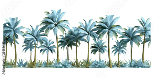 Vector palm trees cutout, tropical backgrounds, large palm silhouettes, greenery, summer designs, beach, exotic nature, tropical vibe, jungle palm tree illustration, tropical landscape