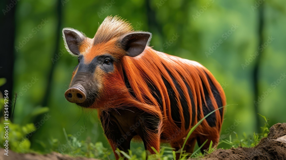 Fototapeta premium coloration red river hog