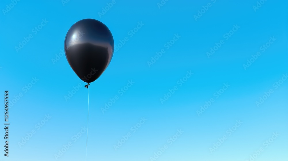 Obraz premium sky black balloon