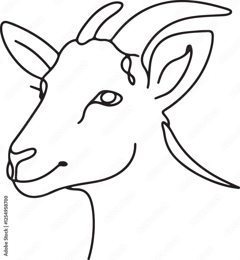 Stunning Goat Line Art Illustrations Stunning Goat Line Art Illustrations