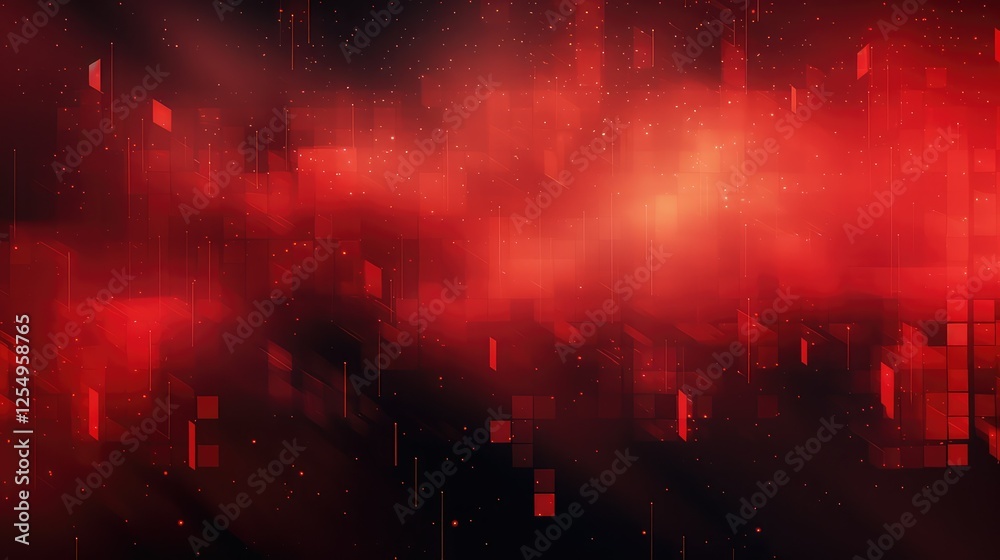 Obraz premium pixelated digital background red