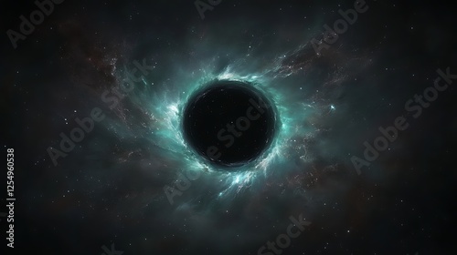 Enigmatic Void Distant Celestial Body Swirling Nebula Space Phenomenon Dark Cosmos Sci Fi Aesthetic