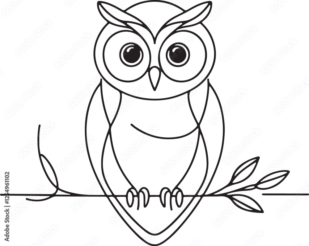 Stunning Line Drawing of Owl A Creative Artwork Stunning Line Drawing of Owl A Creative Artwork