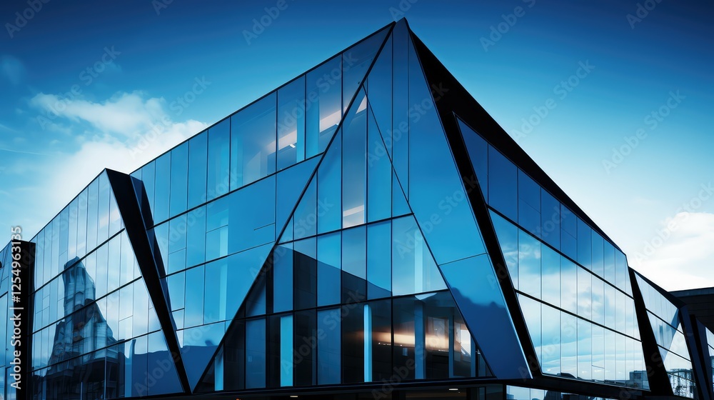 Obraz premium modern blue shape