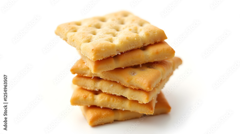 Stack of Square Crackers on White Background | Crispy Saltine Crackers | Food Photography | Snack Still Life | Baked Goods | Appetizer Image Stack of Square Crackers on White Background | Crispy Saltine Crackers | Food Photography | Snack Still Life | Baked Goods | Appetizer Image