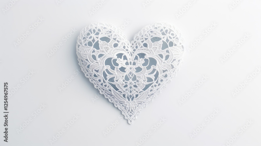 Fototapeta premium elegant heart white background