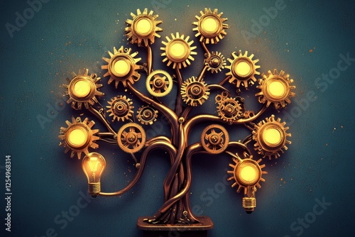 Visual representation of ideas flowing in a structured manner.